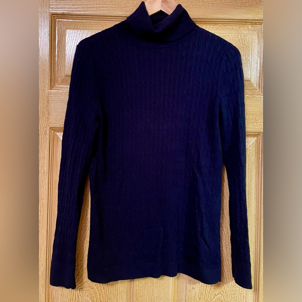 Talbots Navy Turtleneck Sweater size Large